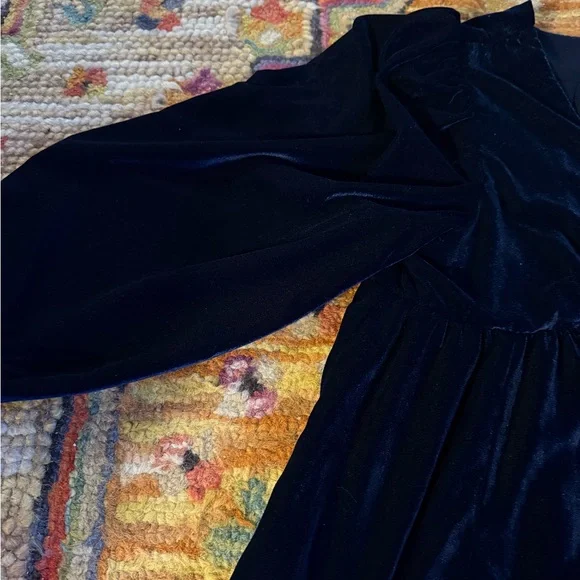 Free People Navy Velvet Dress - Picture 4 of 10